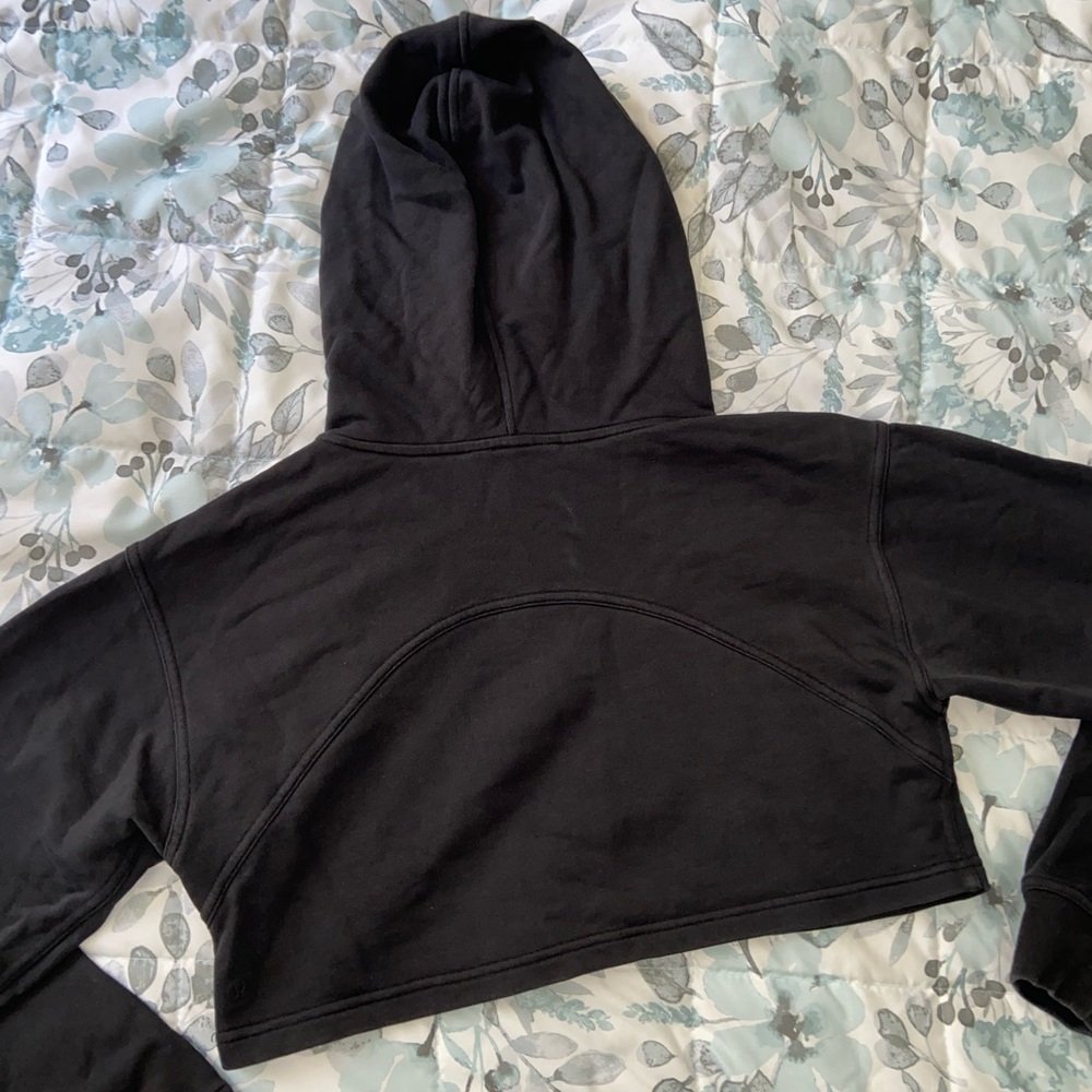 Lululemon All Yours Cropped Hoodie in Black - Picture 5 of 10